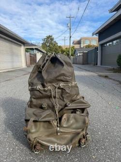 Vintage 1974 Swiss Army Military Rubberized Waterproof Rucksack X-Large Backpack