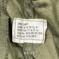 Vintage 1976 US Army M65 Field Cargo Pants OG 107 Winfield Trousers Small Short