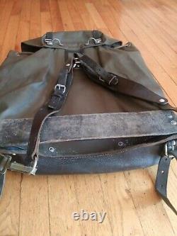 Vintage 1984 Swiss Army Military Waterproof Backpack Rucksack Rubberized Olive