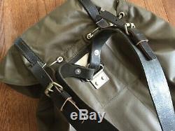 Vintage 1984 Swiss Army Military Waterproof Backpack Rucksack Rubberized Olive