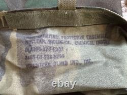 Vintage 1994 US Military Army NBC Chemical Suit Sealed And Backpack Camo Iraq