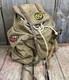 Vintage 50s/60s Lafuma French Military Army Rucksack Backpack With Hippy Patches