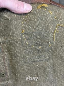 Vintage 50s/60s Lafuma French Military Army Rucksack Backpack With Hippy Patches