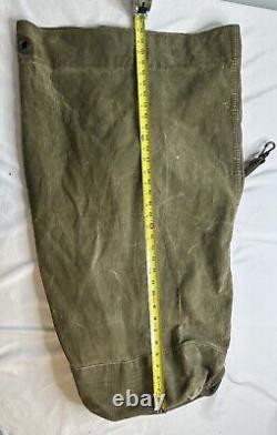 Vintage 50s Korean War Military Army Air Force Duffle Bag