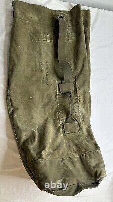 Vintage 50s Korean War Military Army Air Force Duffle Bag