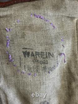 Vintage 60s Lafuma French Military Army Rucksack Backpack With Green Peace Patches