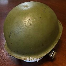 Vintage 70s 80s US Army USGI M1 Steel Combat Helmet, Liner & Woodland Camo Cover