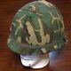 Vintage 70s Us Army Usgi M1 Steel Combat Helmet, Liner & Erdl Camouflage Cover