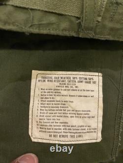 Vintage 70s US Military Army Cold Weather Field Cargo Pants LONG SMALL M65