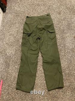Vintage 70s US Military Army Cold Weather Field Cargo Pants LONG SMALL M65