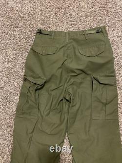 Vintage 70s US Military Army Cold Weather Field Cargo Pants LONG SMALL M65