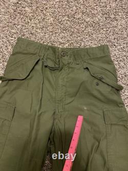 Vintage 70s US Military Army Cold Weather Field Cargo Pants LONG SMALL M65