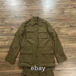 Vintage AFGANKA Soviet Army USSR Uniform Jacket Military Button Fly Pants EUC