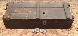 Vintage Army Cannon Ammunition Crate USA Projectile Wooden Military Ammo Box Us