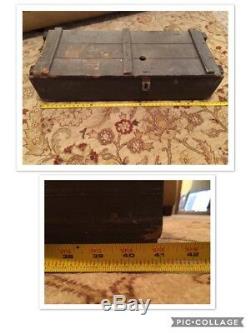 Vintage Army Cannon Ammunition Crate USA Projectile Wooden Military Ammo Box Us