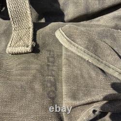 Vintage Army Canvas Combat Backpack OD Green ARVN Style Field Pack Multi Strap