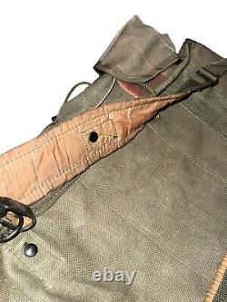 Vintage Army Green Italian Alpine Canvas Military Backpack Rucksack