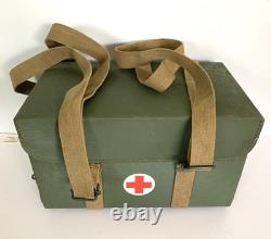 Vintage Army Military Medic Box First Aid Red Cross