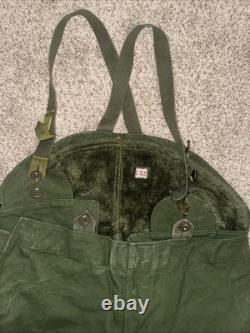 Vintage Army Military Motorcycle Trousers 70's Size C52 Green Sz. L/XL