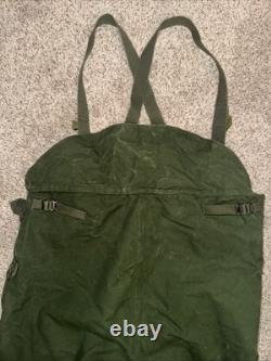 Vintage Army Military Motorcycle Trousers 70's Size C52 Green Sz. L/XL