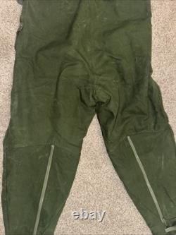 Vintage Army Military Motorcycle Trousers 70's Size C52 Green Sz. L/XL