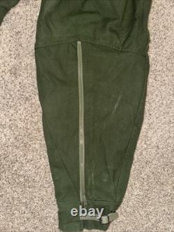 Vintage Army Military Motorcycle Trousers 70's Size C52 Green Sz. L/XL