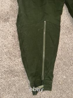 Vintage Army Military Motorcycle Trousers 70's Size C52 Green Sz. L/XL