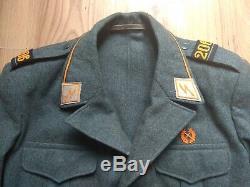 Vintage Army Uniform Jacket Military Tunic Swiss Wool Original 1964
