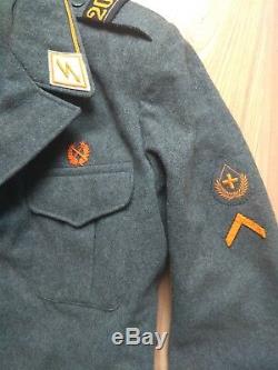Vintage Army Uniform Jacket Military Tunic Swiss Wool Original 1964