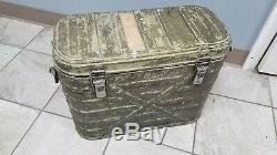 Vintage Authentic US Military Food Cooler Storage Insulated Container Green Army