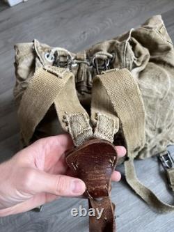 Vintage Backpack WW2 1940's 50's Army Surplus Military Camping Bug Out Bag
