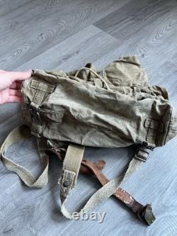 Vintage Backpack WW2 1940's 50's Army Surplus Military Camping Bug Out Bag