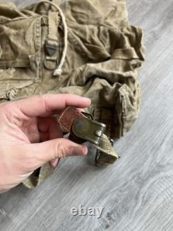 Vintage Backpack WW2 1940's 50's Army Surplus Military Camping Bug Out Bag