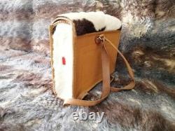 Vintage Bag Swiss Mountain Backpack Cowhide Leather Handmade Laptop Bag Rucksack