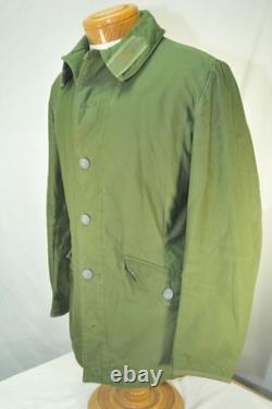 Vintage C 146 SWEDISH Army Green MILITARY Jacket Norsel 1973 FIELD Coat Medium