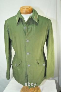 Vintage C 146 SWEDISH Army Green MILITARY Jacket Norsel 1973 FIELD Coat Medium
