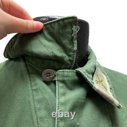 Vintage C 148 SWEDISH Army Green MILITARY Jacket Norsel 1975 FIELD Coat L
