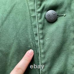 Vintage C 148 SWEDISH Army Green MILITARY Jacket Norsel 1975 FIELD Coat L