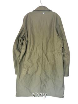 Vintage Danish Military M58 Army olive drab parka trench coat jacket L