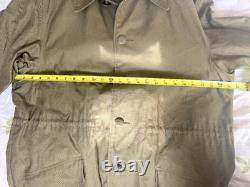 Vintage Danish Military M58 Army olive drab parka trench coat jacket L