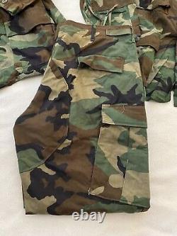 Vintage Field Coat Jacket Camo US Army Military w Pants & Cap Large Reg (JL-175)