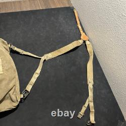 Vintage Foreign Army Backpack Rucksack 1950s Military Canvas Czech USSR Medic