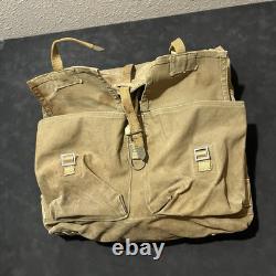 Vintage Foreign Army Backpack Rucksack 1950s Military Canvas Czech USSR Medic