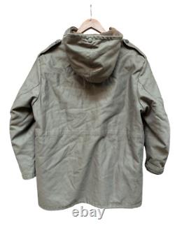 Vintage German Army 1990 Issue Military Parka Jacket GR-3 Green 46 Chest #4