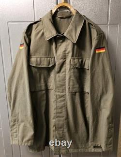 Vintage German Moleskin Army Jacket Adult Size 12 Olive Green 90's Military