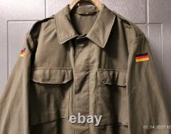 Vintage German Moleskin Army Jacket Adult Size 12 Olive Green 90's Military
