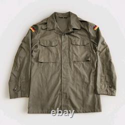 Vintage German Moleskin Army Jacket Adult Size 12 Olive Green 90's Military
