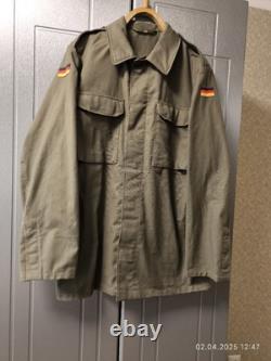 Vintage German Moleskin Army Jacket Adult Size 12 Olive Green 90's Military