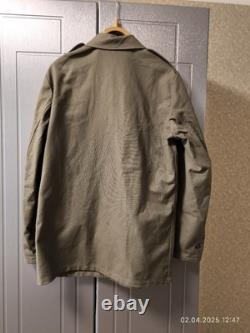 Vintage German Moleskin Army Jacket Adult Size 12 Olive Green 90's Military