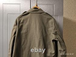 Vintage German Moleskin Army Jacket Adult Size 12 Olive Green 90's Military